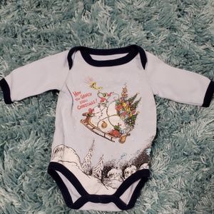 Grinch Christmas baby onsie 3 month's